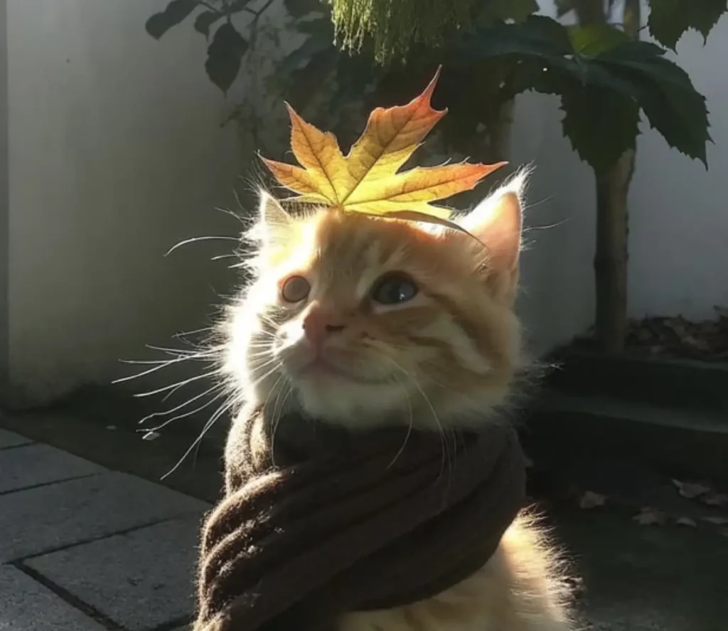 The Autumn Adventures of the Scarf Wearing Cat